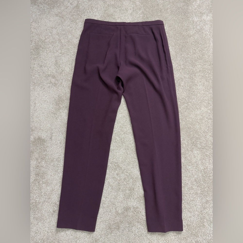 Elie Tahari- Slim Leg Crepe Pant - Burgandy/Eggplant - size US 8 - Picture 11 of 11